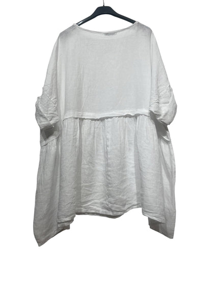 Linen Tunic with Round Neckline