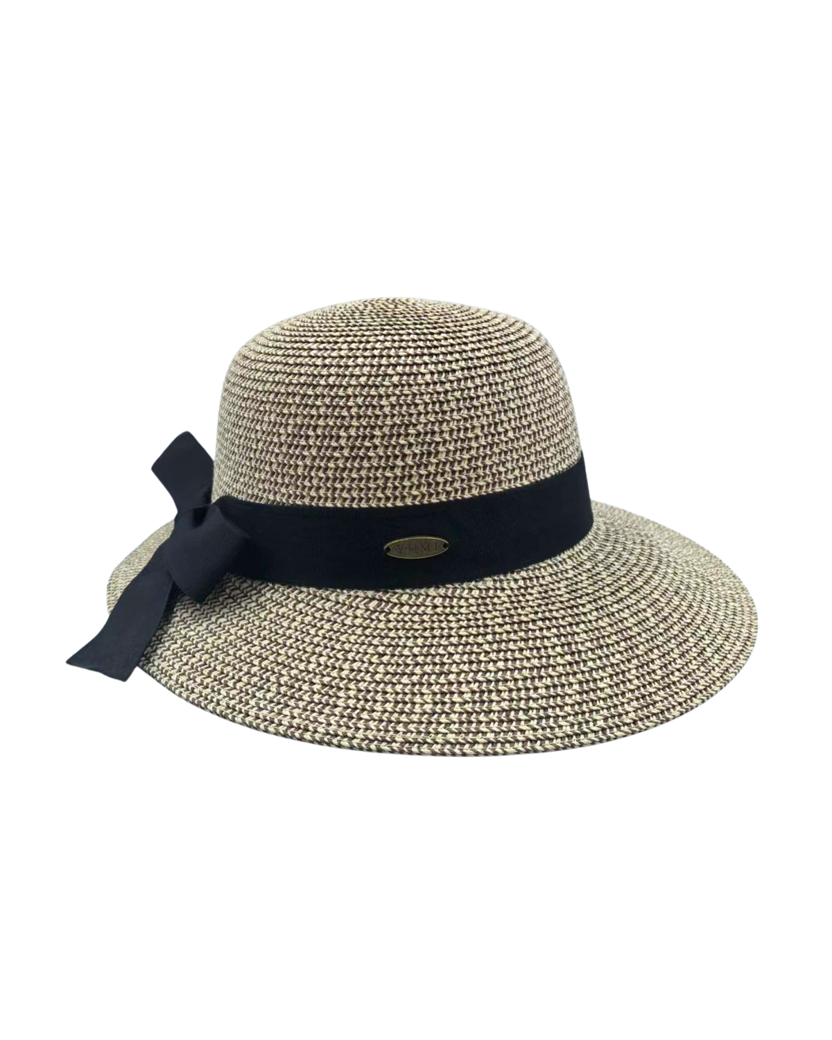 Women's Tweed Toyo Braid Straw Hat Dimensional Brim