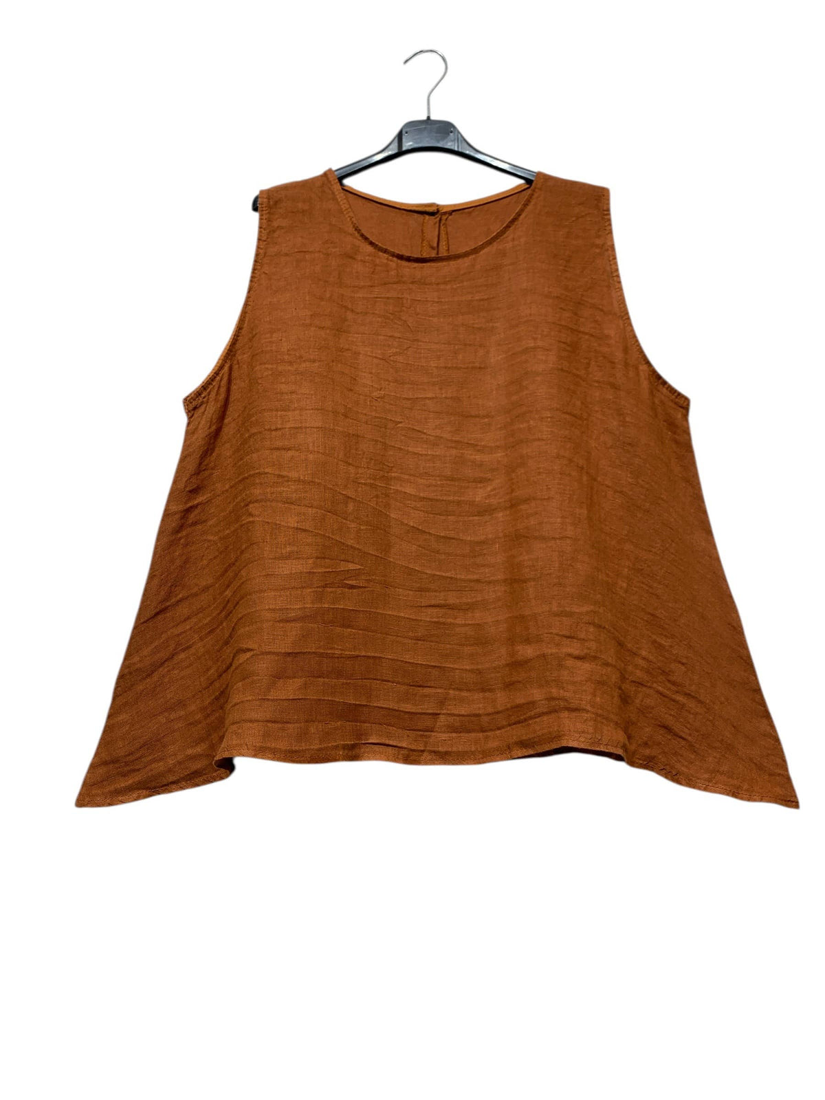 9925B REVERSIBLE VEST OR TOP, IN LINEN WITH BUTTONS