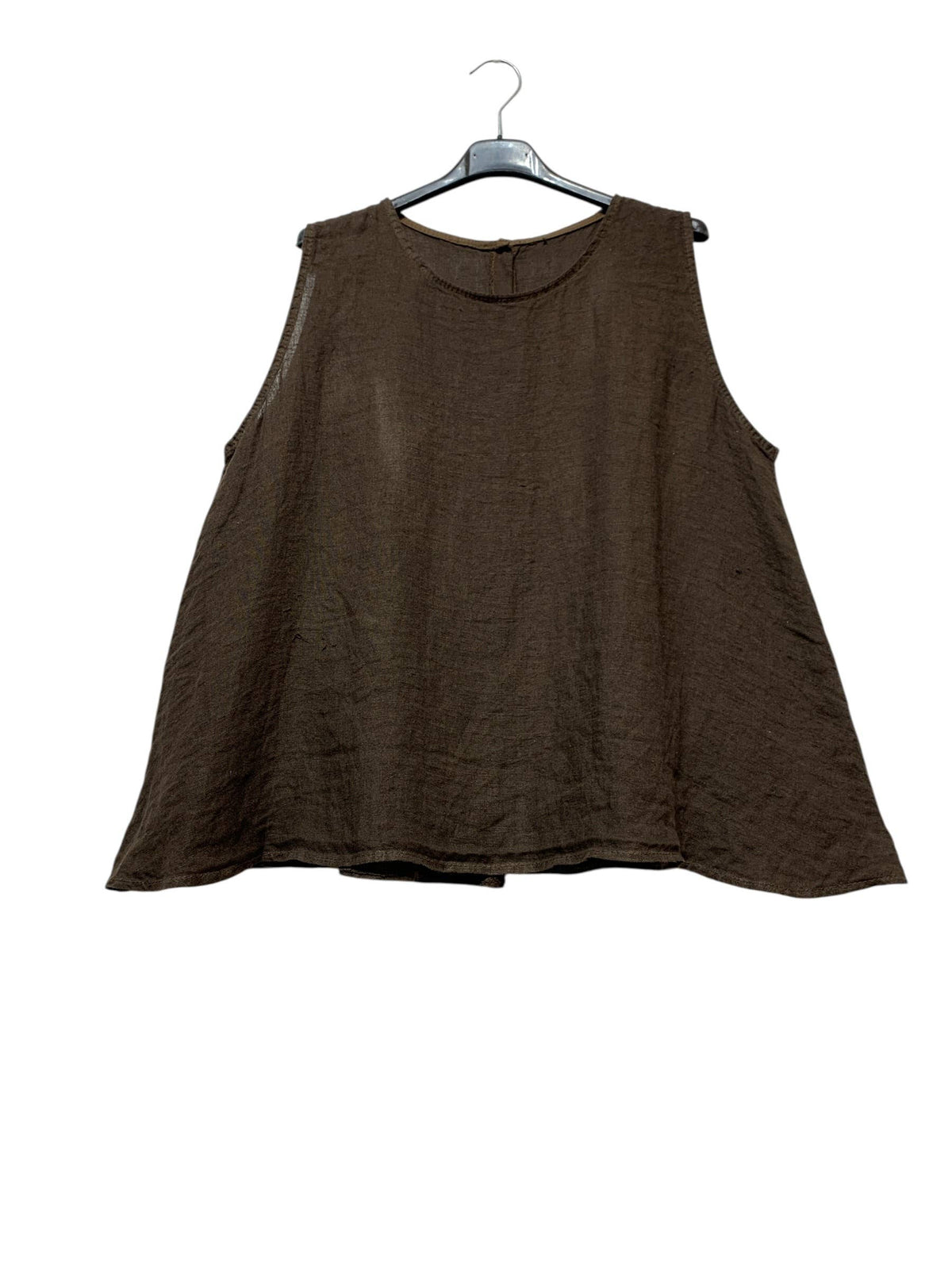 9925B REVERSIBLE VEST OR TOP, IN LINEN WITH BUTTONS