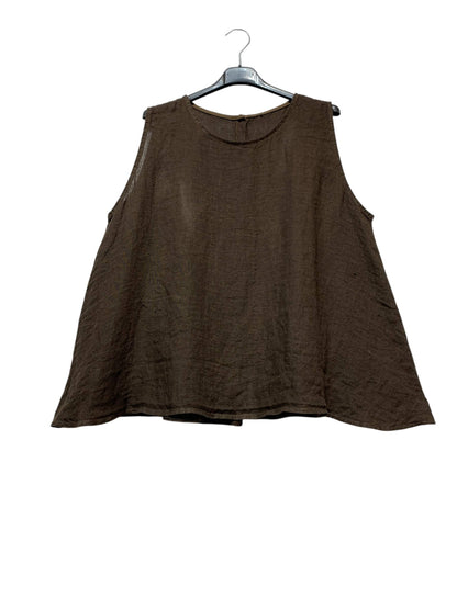 9925B REVERSIBLE VEST OR TOP, IN LINEN WITH BUTTONS