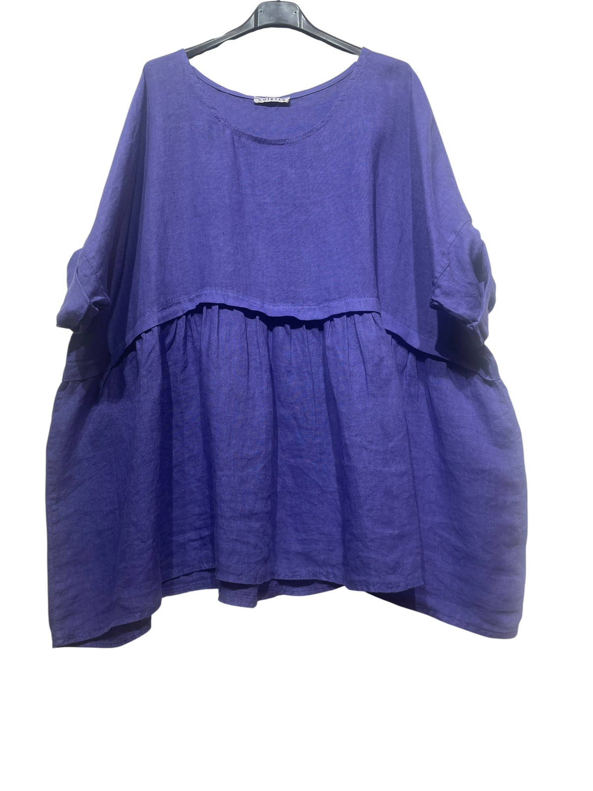 Linen Tunic with Round Neckline