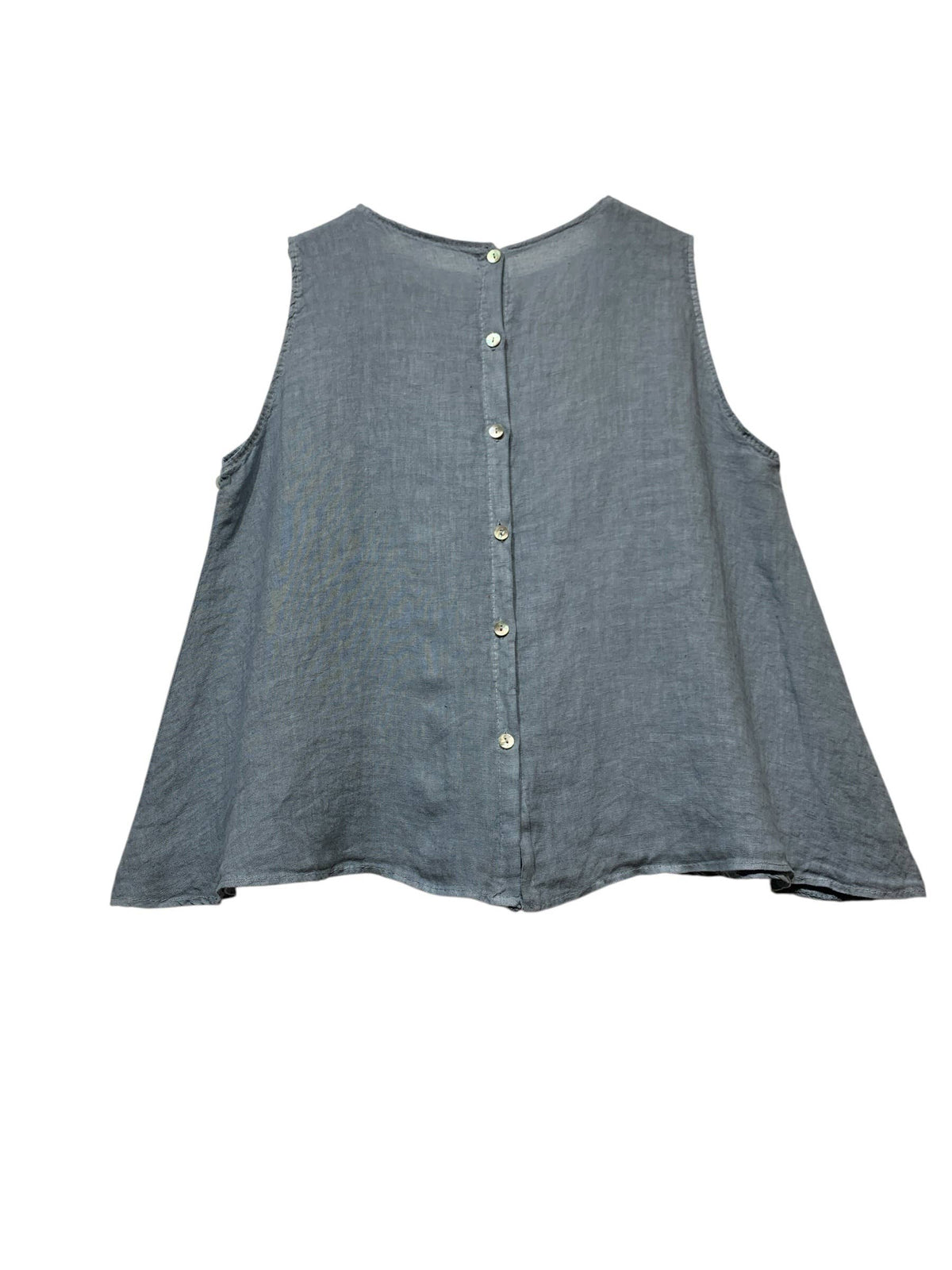 9925B REVERSIBLE VEST OR TOP, IN LINEN WITH BUTTONS