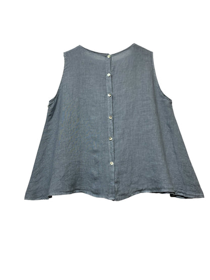 9925B REVERSIBLE VEST OR TOP, IN LINEN WITH BUTTONS