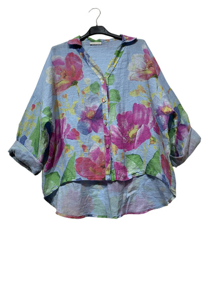 Floral Linen Blouse