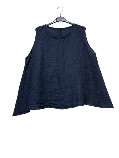 9925B REVERSIBLE VEST OR TOP, IN LINEN WITH BUTTONS