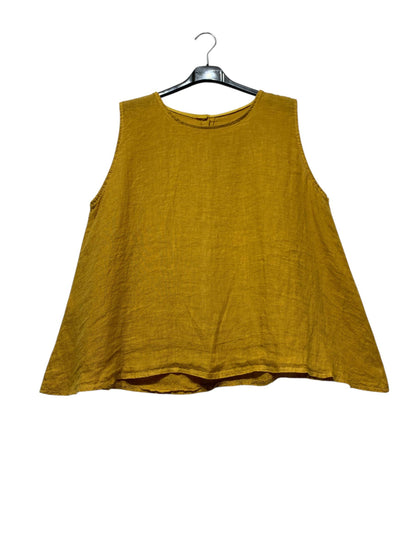 9925B REVERSIBLE VEST OR TOP, IN LINEN WITH BUTTONS