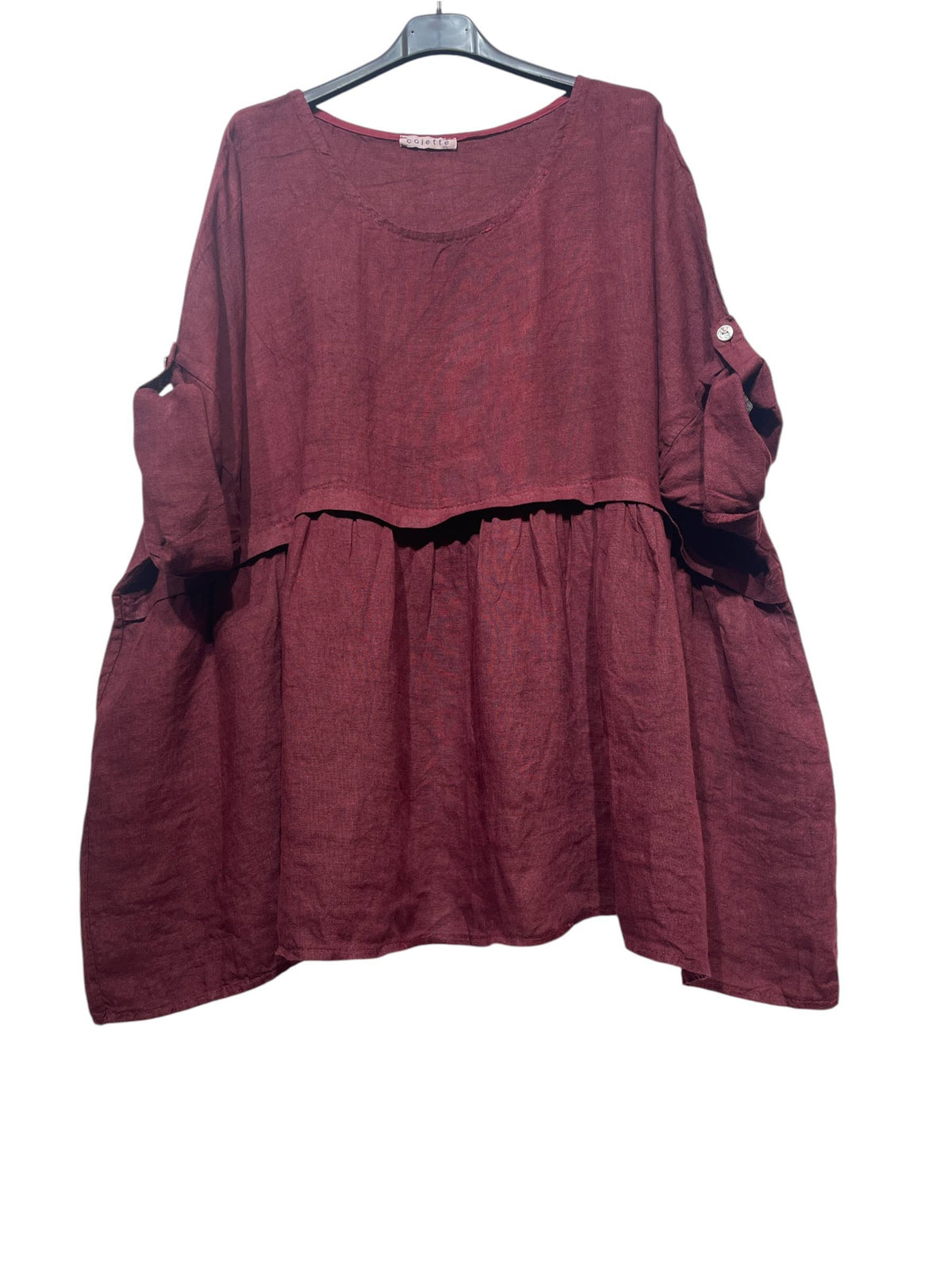 Linen Tunic with Round Neckline