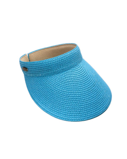 Women's Wide Brim Straw Slip-on Sun Visor