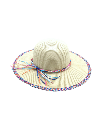 🌈Women's Colorful Paper Straw Fringe Beach Sun Hat